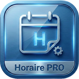 Icône Horaire PRO — thème clair